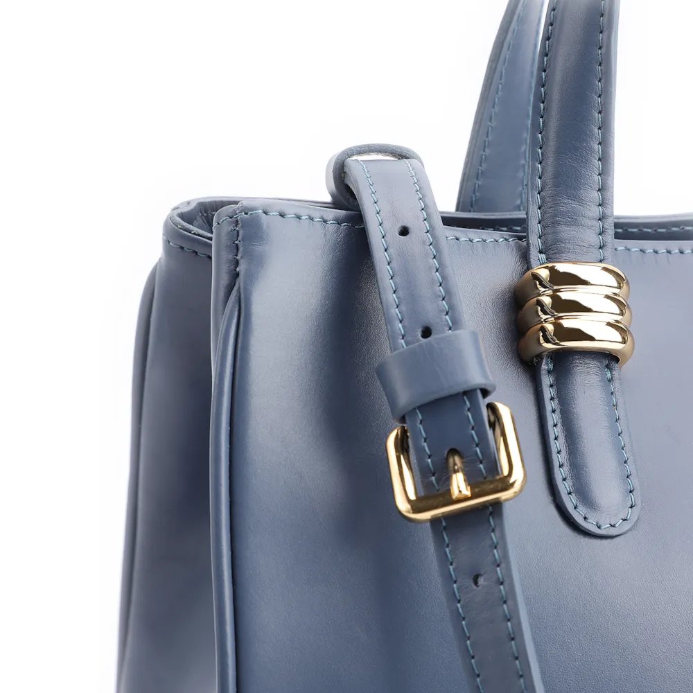 Bolsa Tote Couro Azul - imagem 7