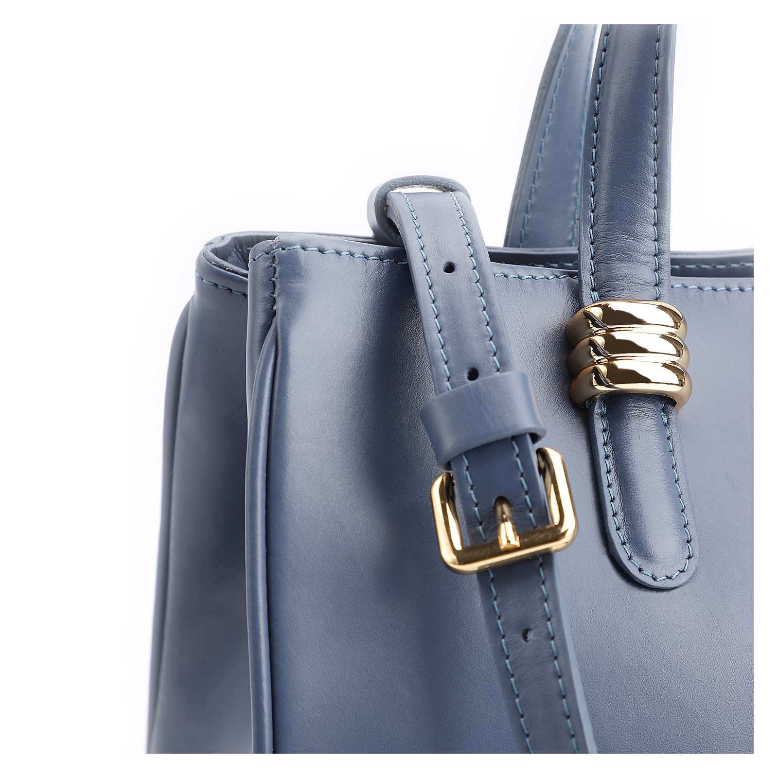 Bolsa Tote Couro Azul