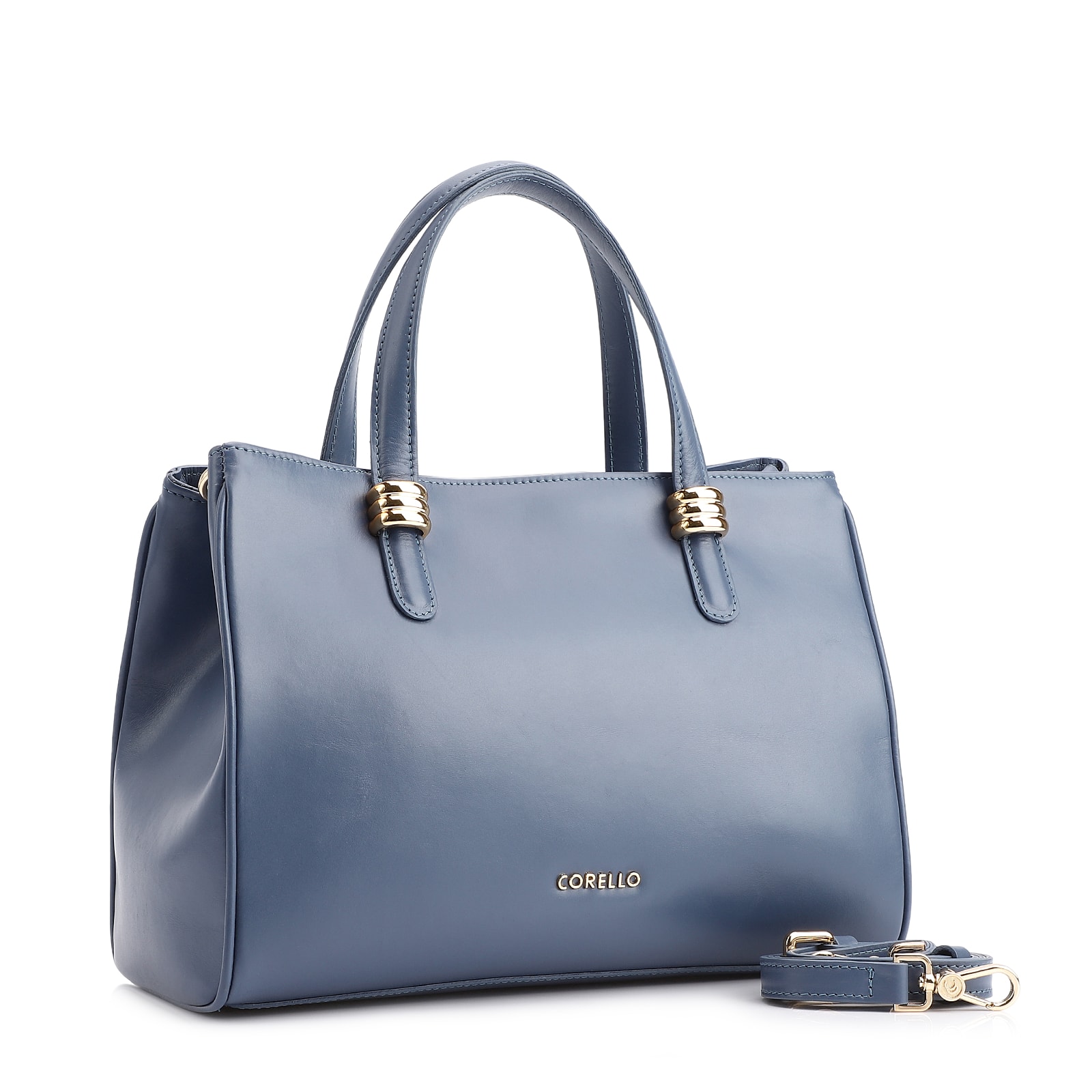 Bolsa Tote Couro Azul