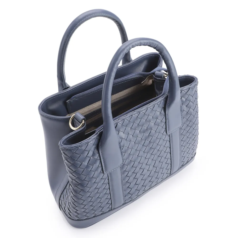 Bolsa Tote Couro Azul - imagem 4
