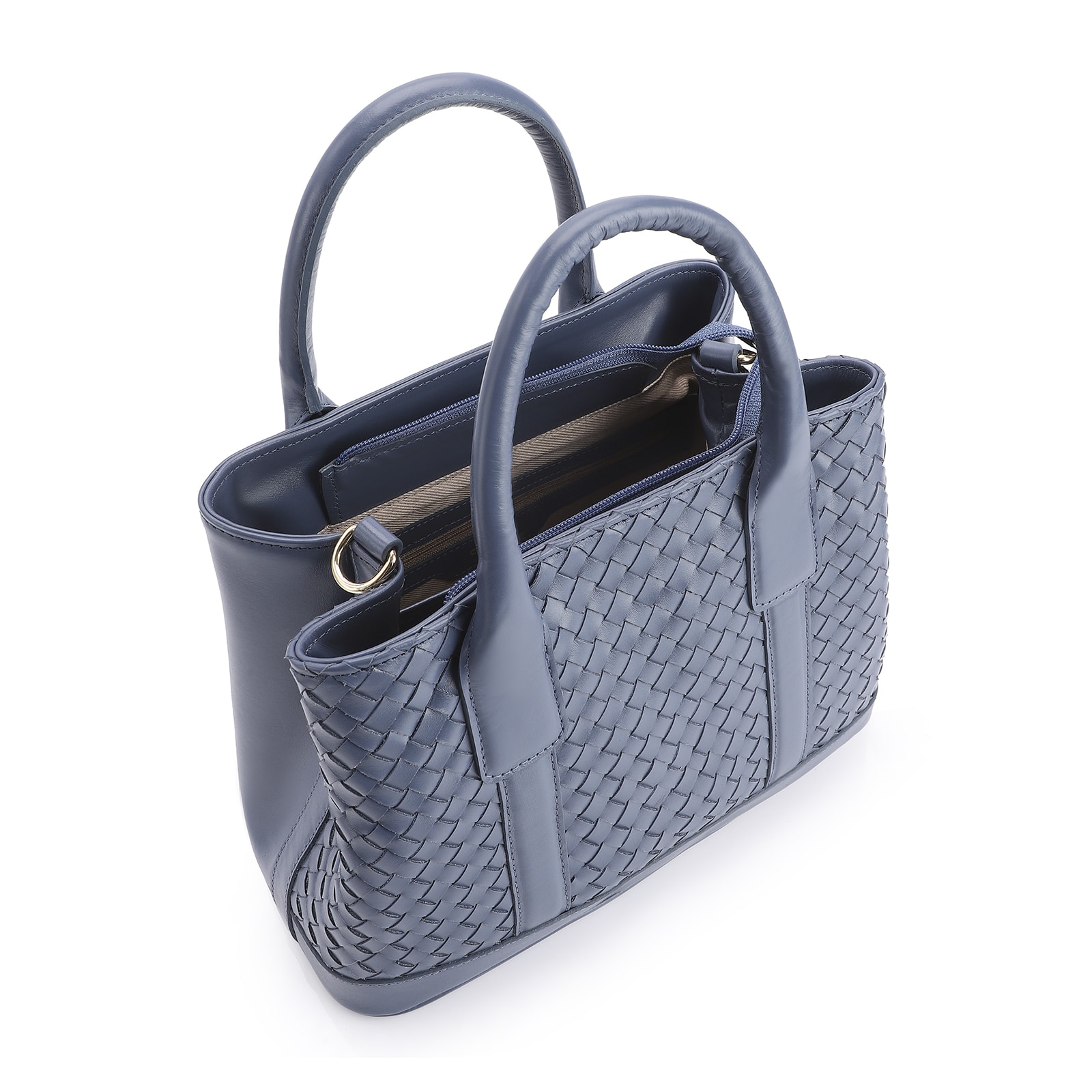 Bolsa Tote Couro Azul