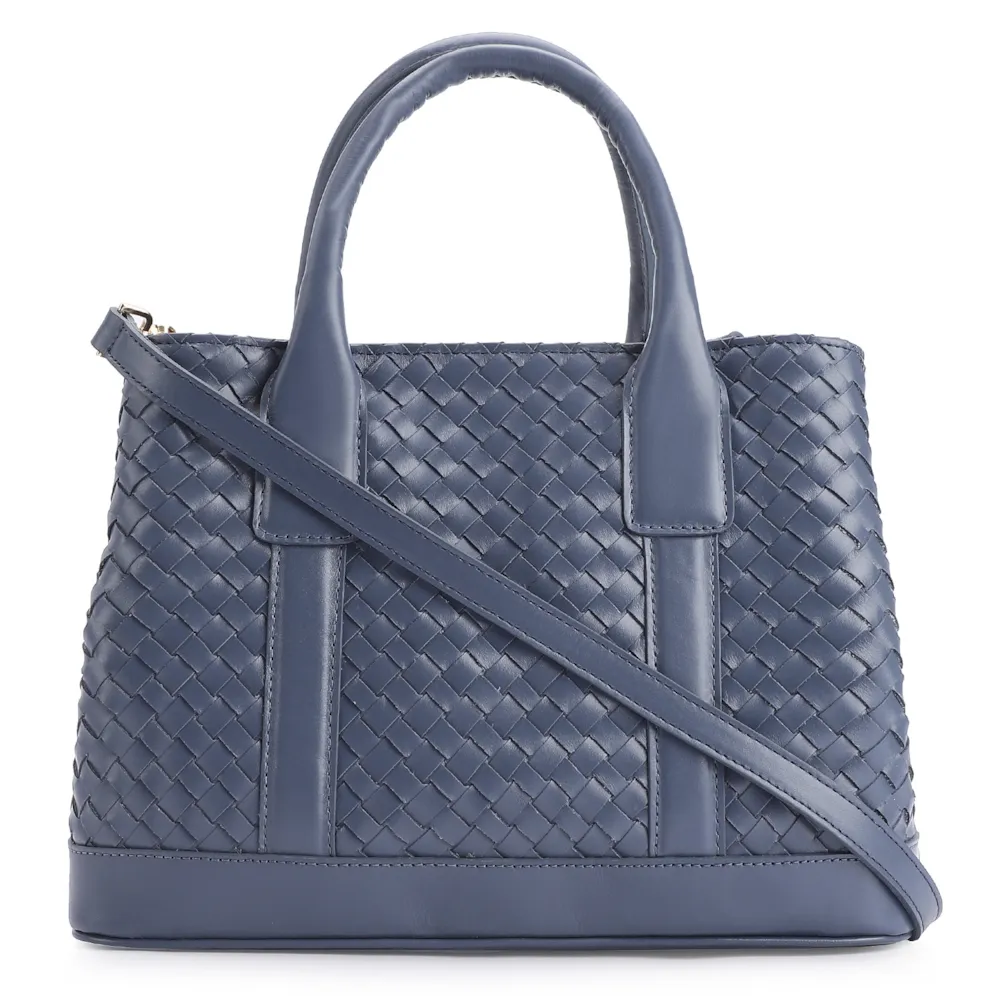 Bolsa Tote Couro Azul