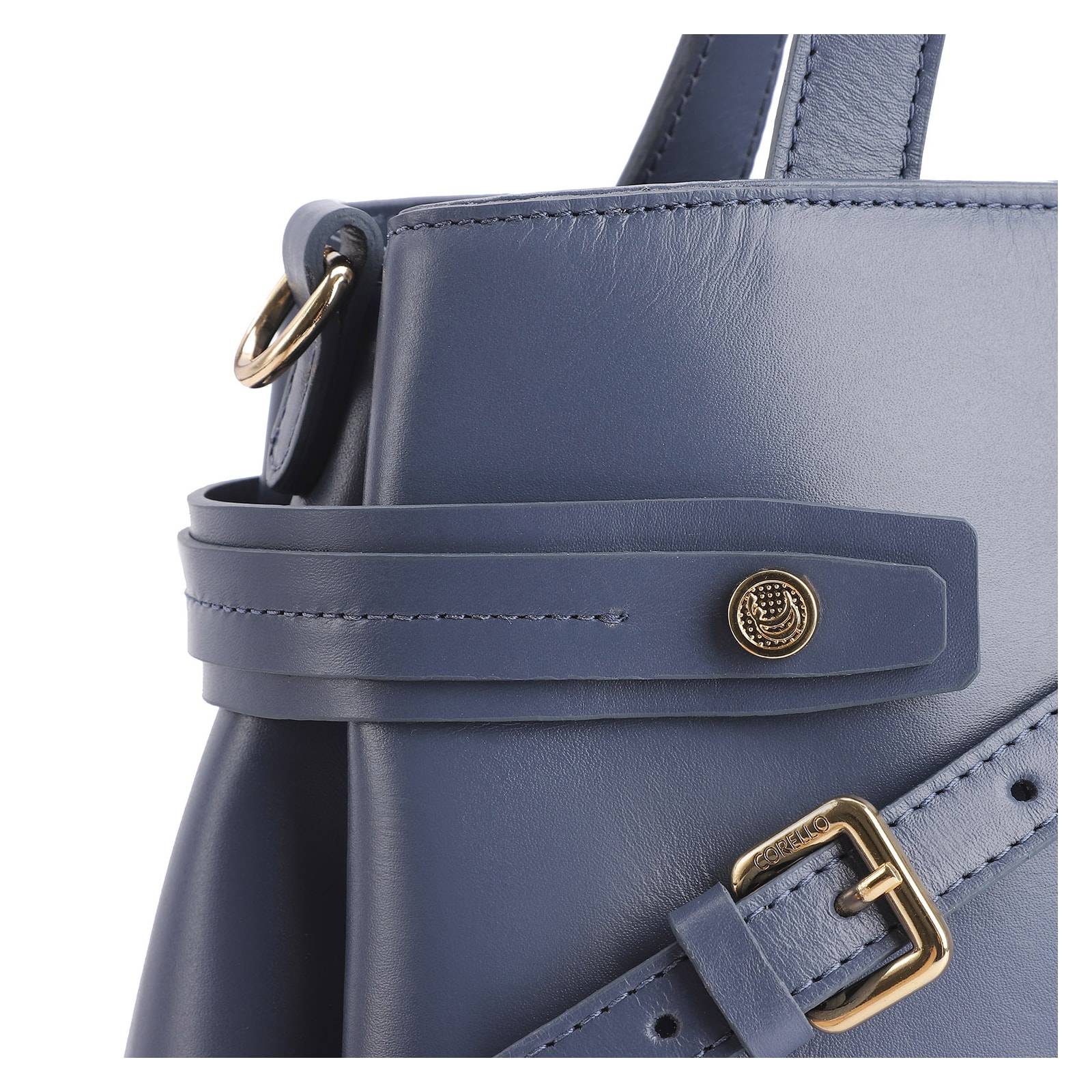 Bolsa Tote Couro Azul