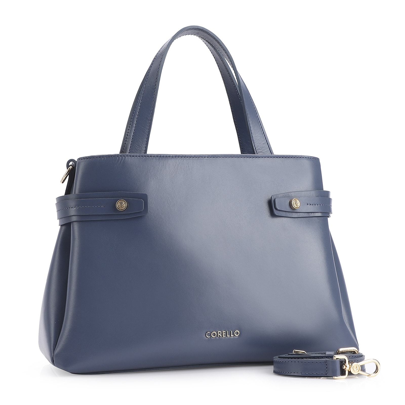 Bolsa Tote Couro Azul