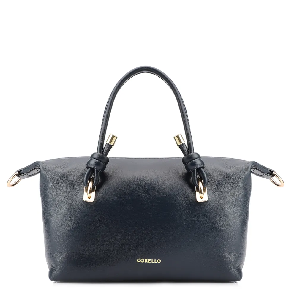 Bolsa Tote Couro Azul
