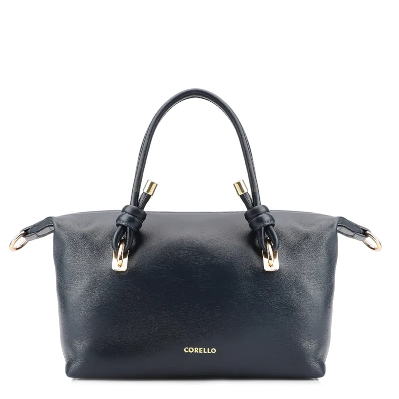 Bolsa Tote Couro Azul