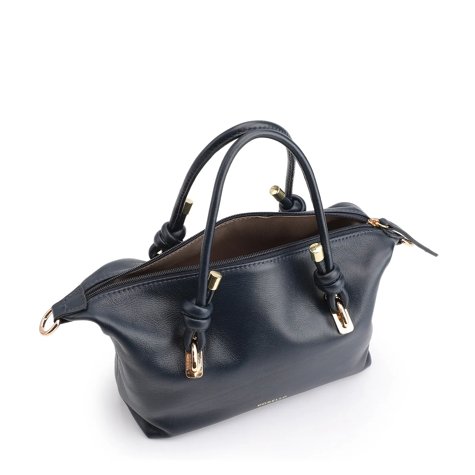Bolsa Tote Couro Azul
