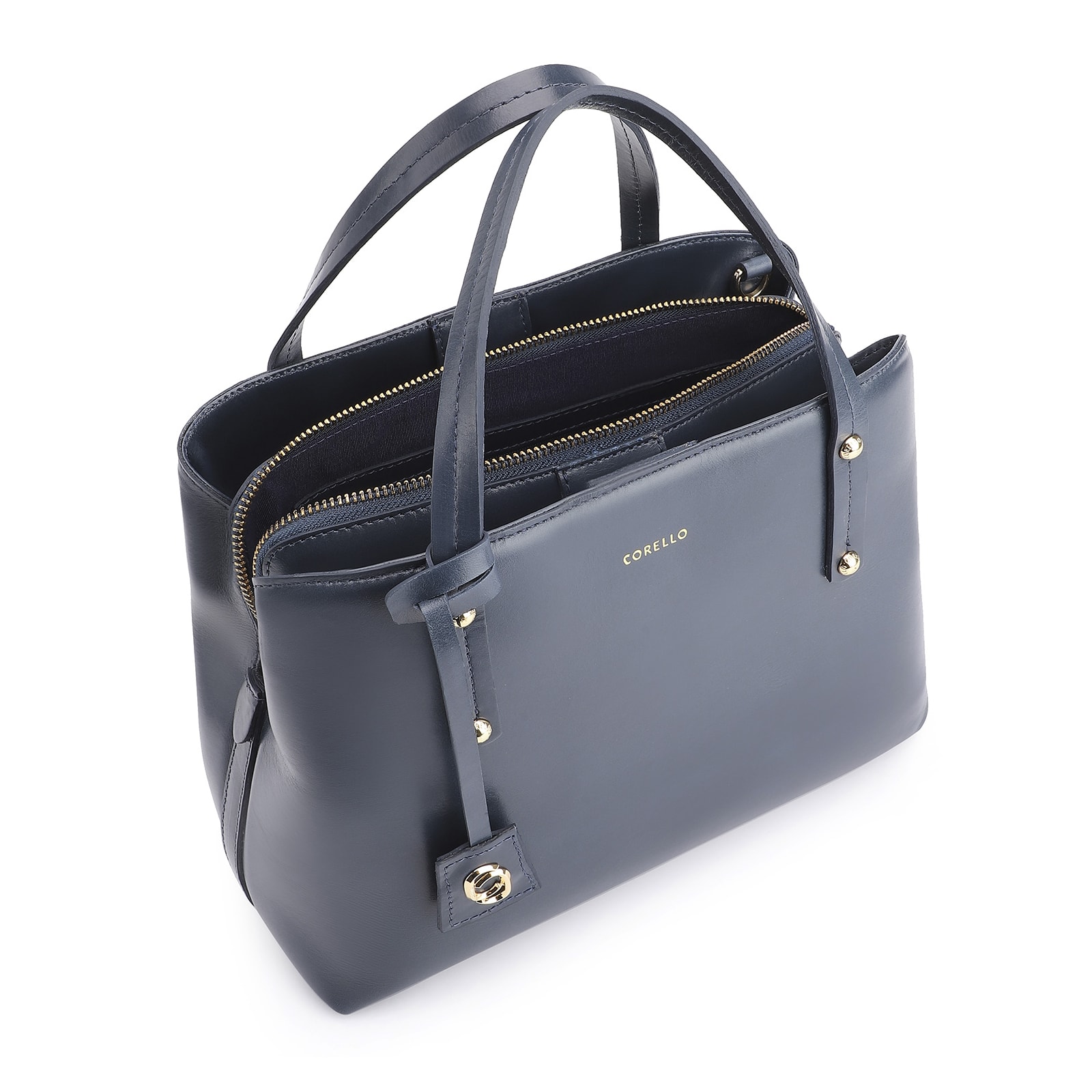 Bolsa Tote Couro Azul