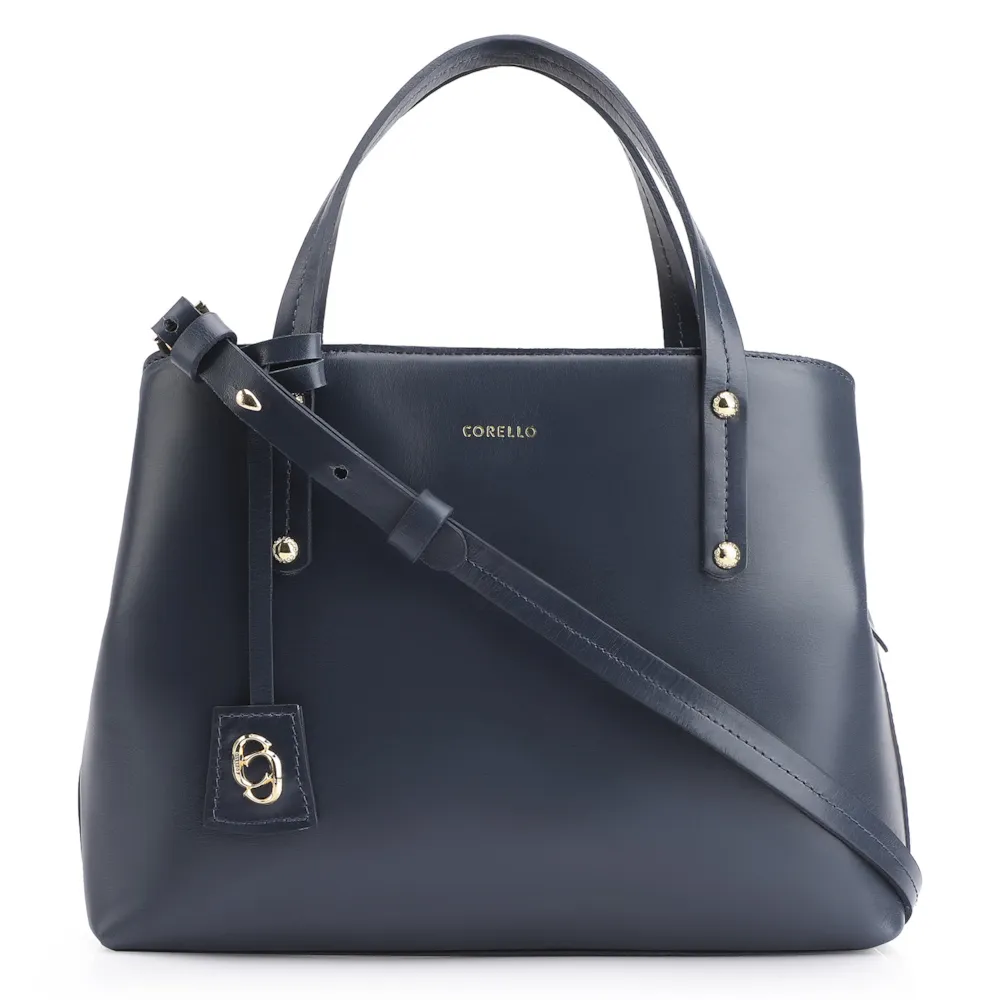 Bolsa Tote Couro Azul
