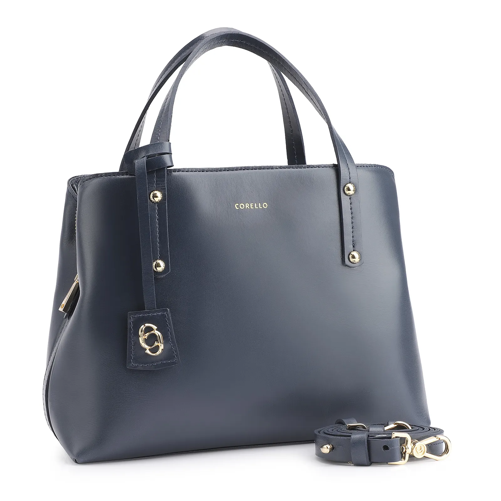 Bolsa Tote Couro Azul