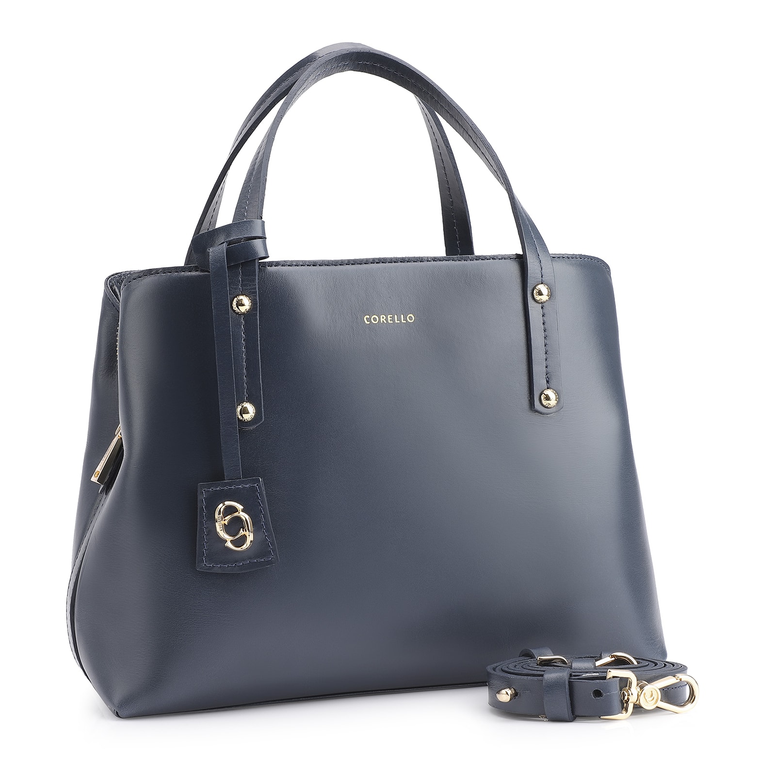 Bolsa Tote Couro Azul