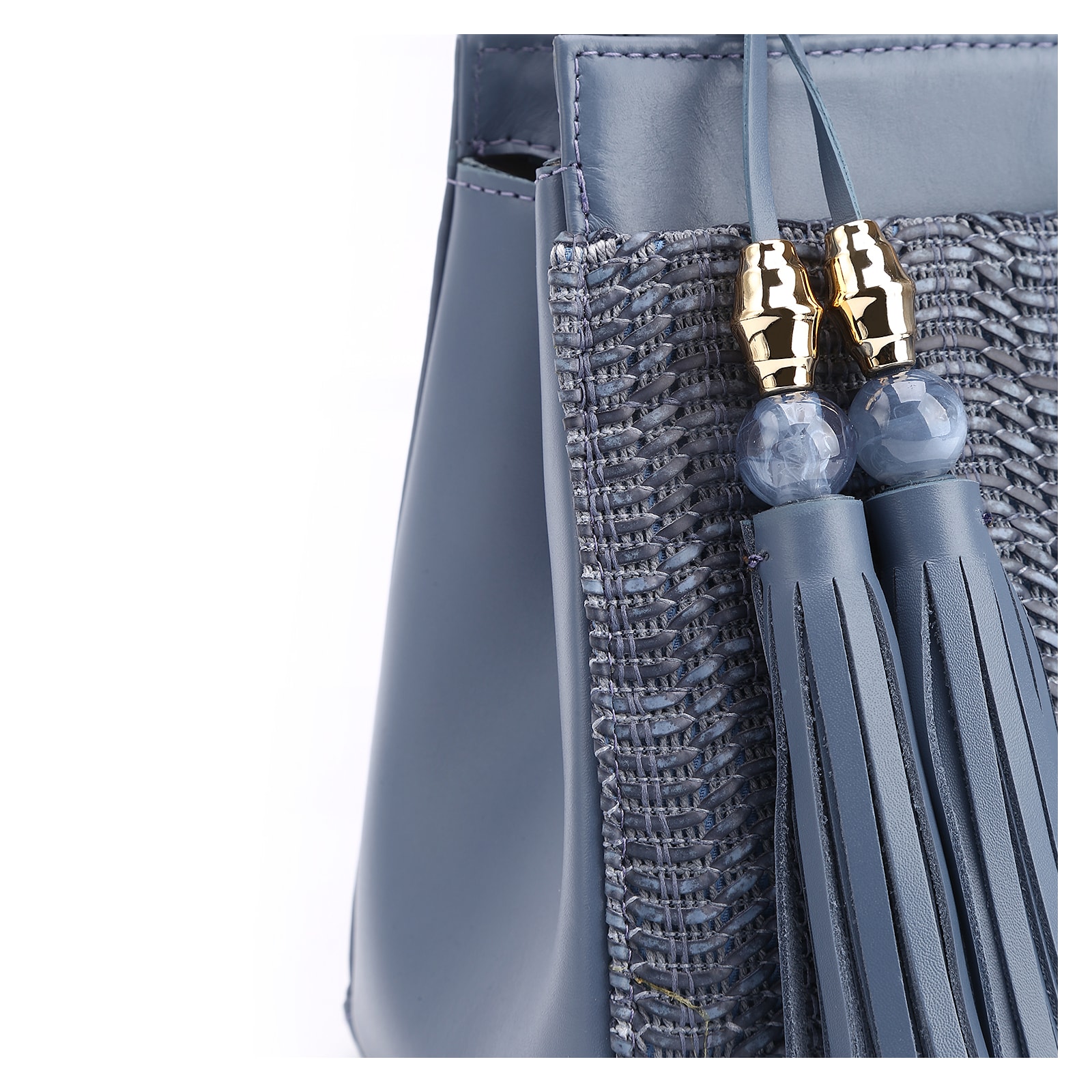 Bolsa Tote Couro Azul/Alt Azul