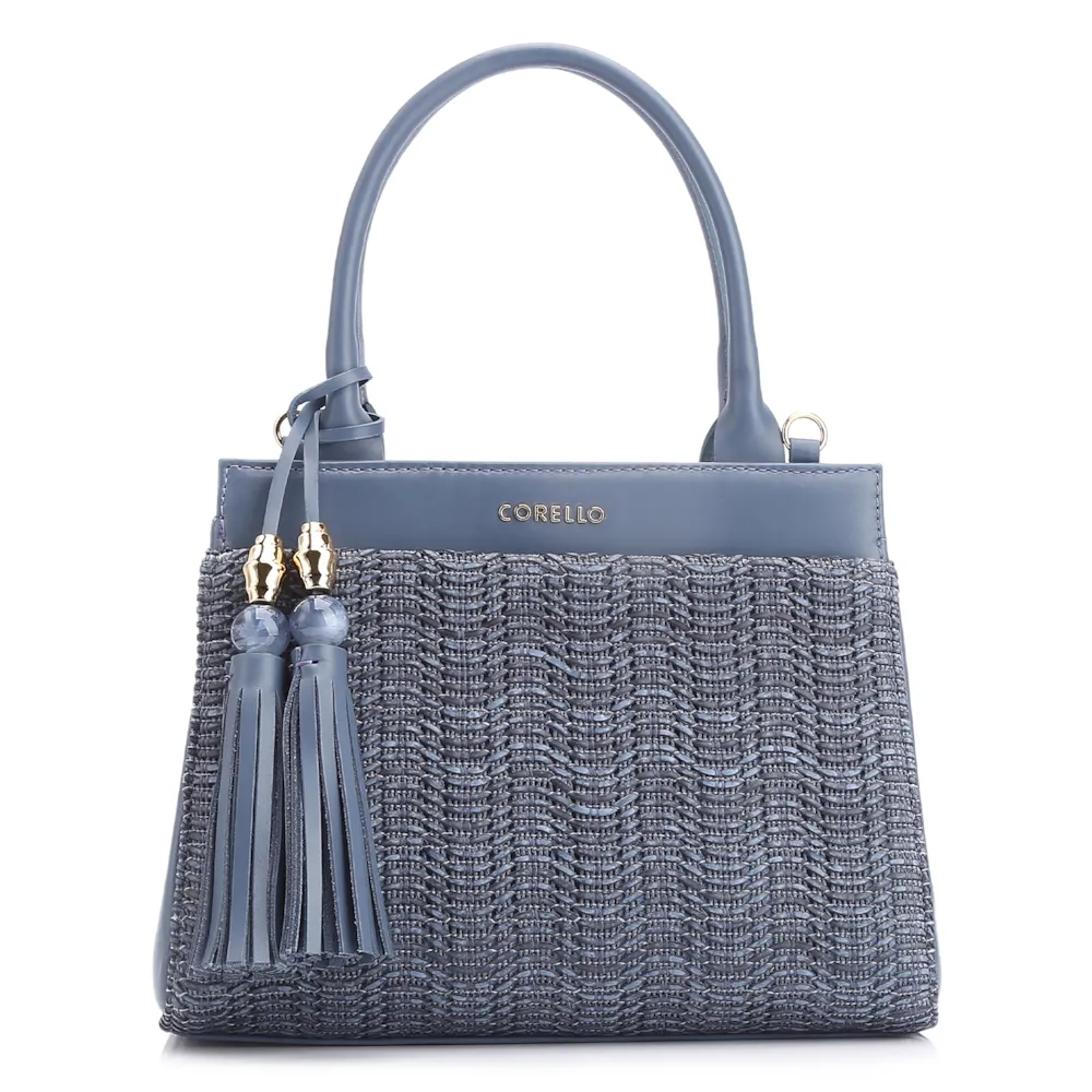 Bolsa Tote Couro Azul/Alt Azul