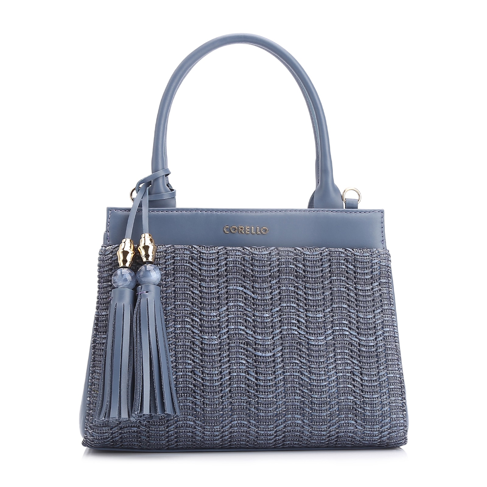 Bolsa Tote Couro Azul/Alt Azul