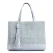 Bolsa Tote Couro Azul/Alt Tramado Azul - imagem 1