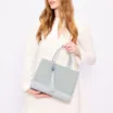 Bolsa Tote Couro Azul/Alt Tramado Azul - imagem 9