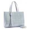 Bolsa Tote Couro Azul/Alt Tramado Azul - imagem 3