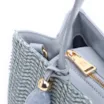 Bolsa Tote Couro Azul/Alt Tramado Azul - imagem 6