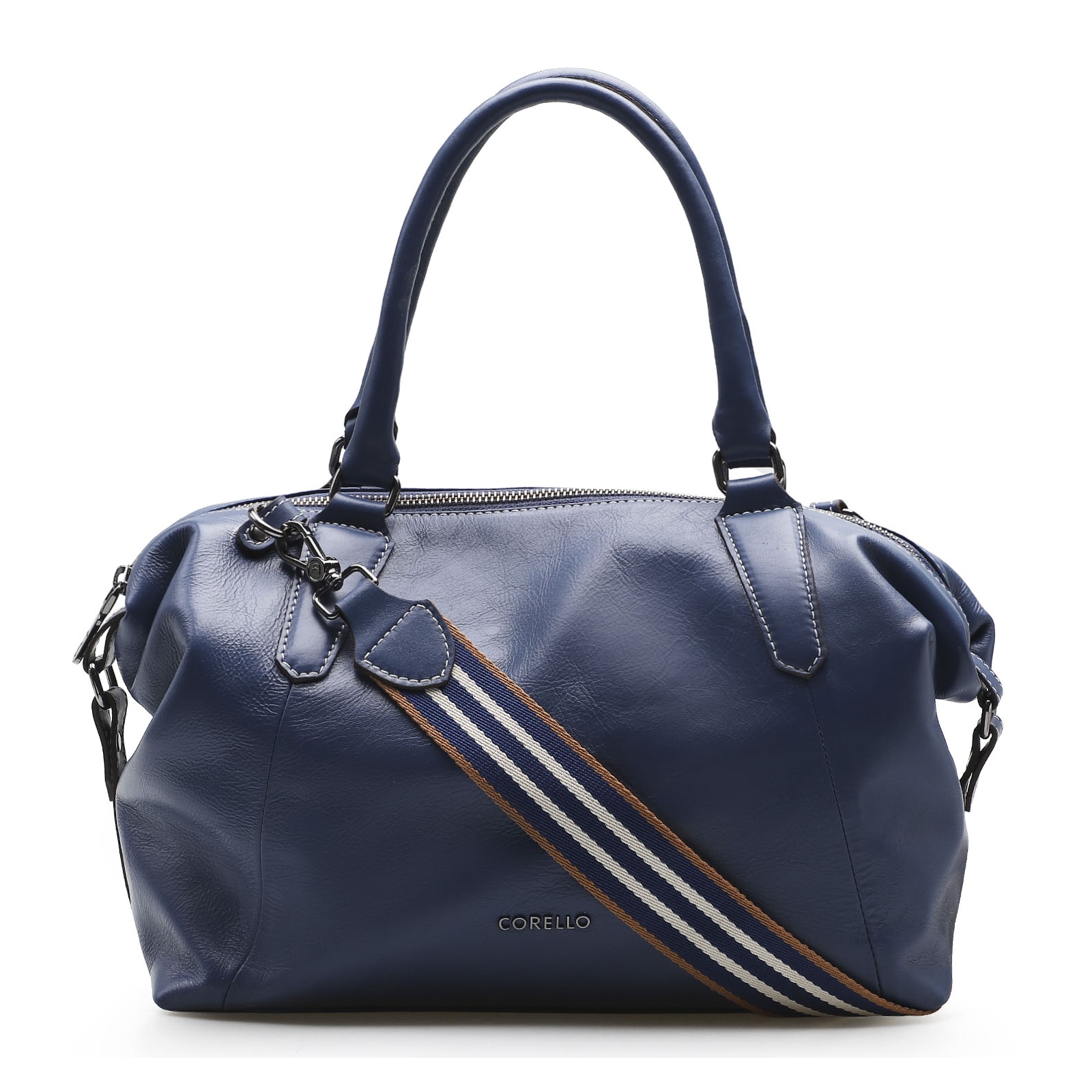 Bolsa Tote Couro Azul Cobalto