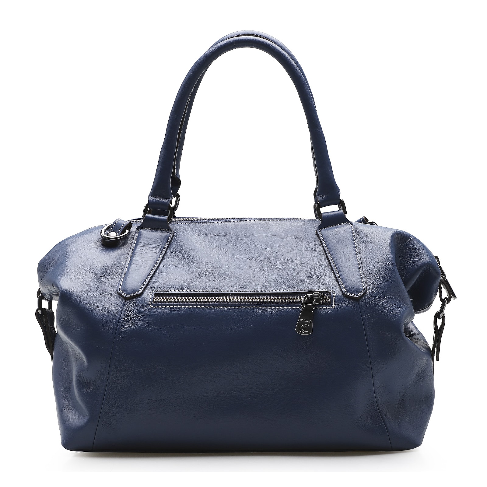 Bolsa Tote Couro Azul Cobalto