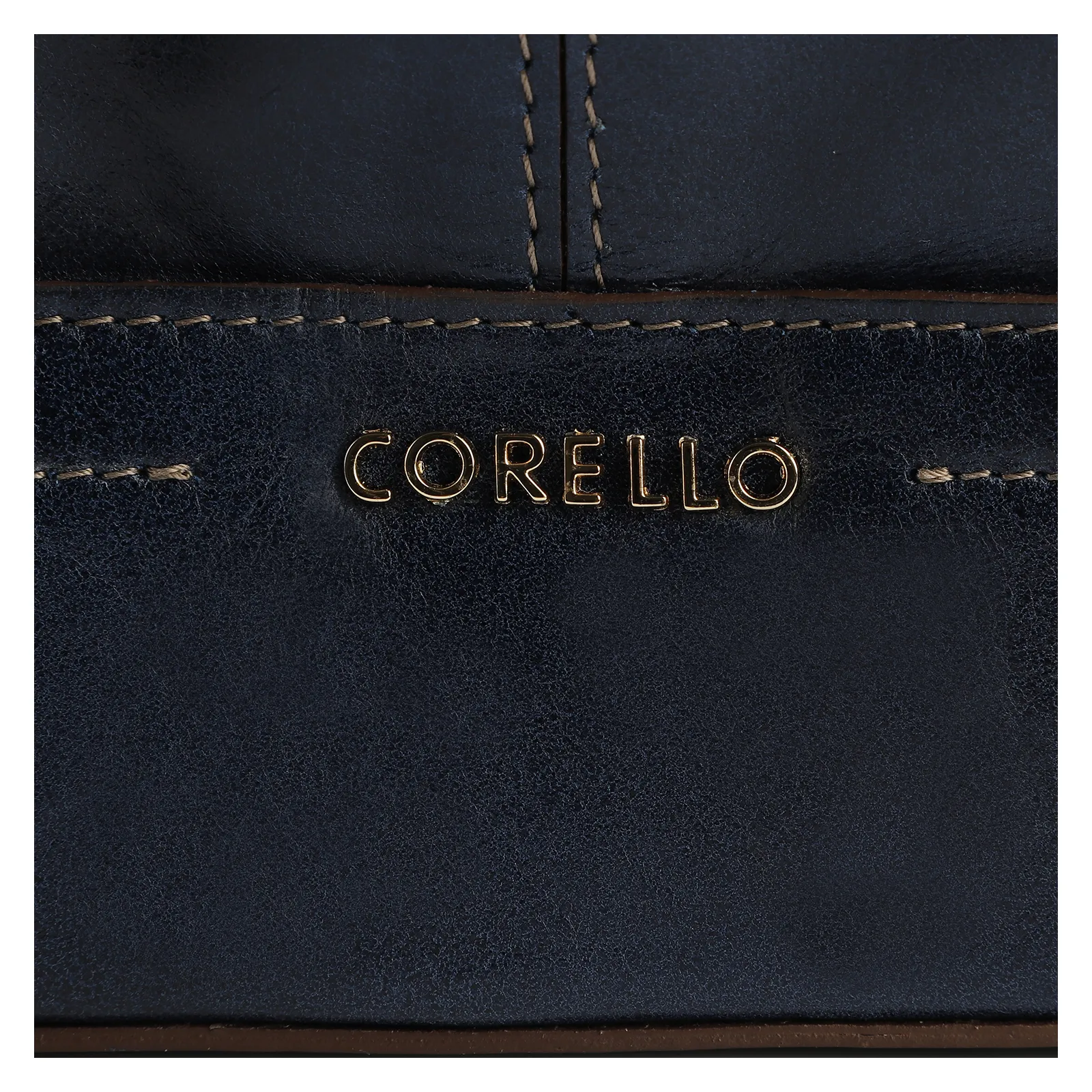 Bolsa Tote Couro Azul Denim