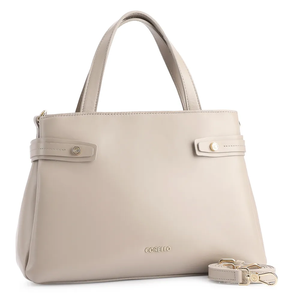 Bolsa Tote Couro Bege - imagem 2