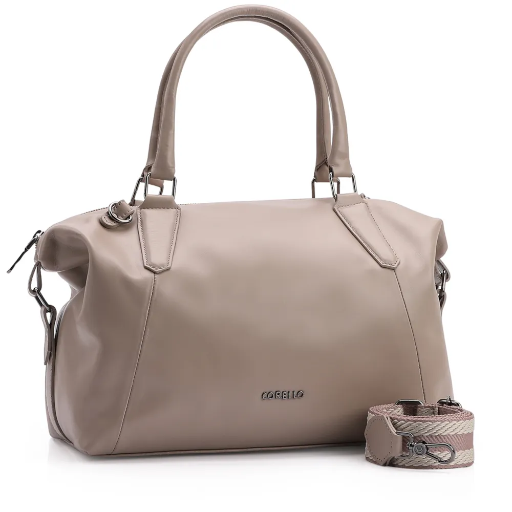 Bolsa Tote Couro Bege - imagem 2