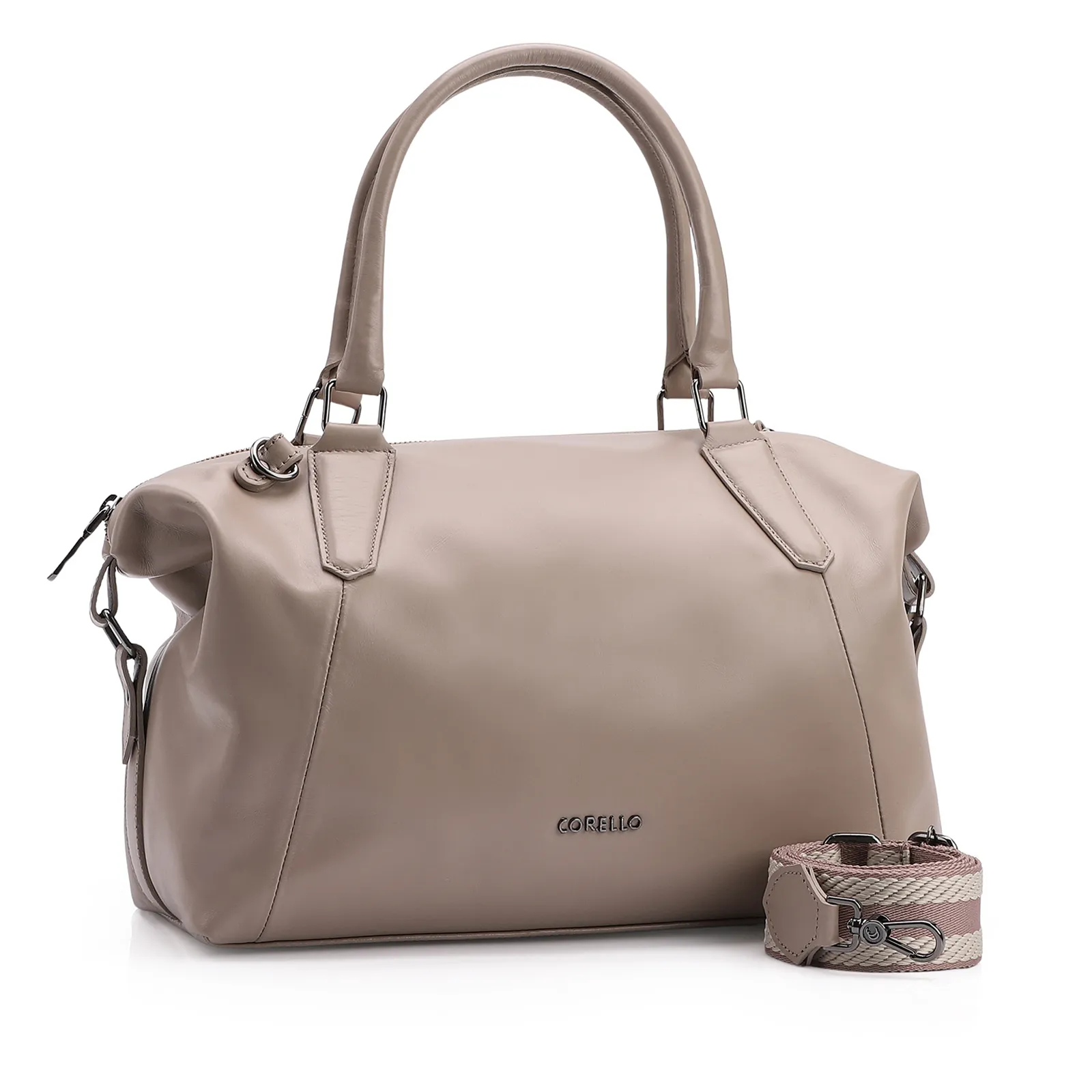 Bolsa Tote Couro Bege