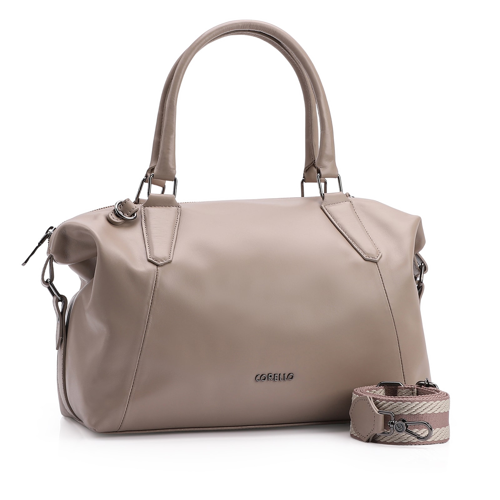 Bolsa Tote Couro Bege