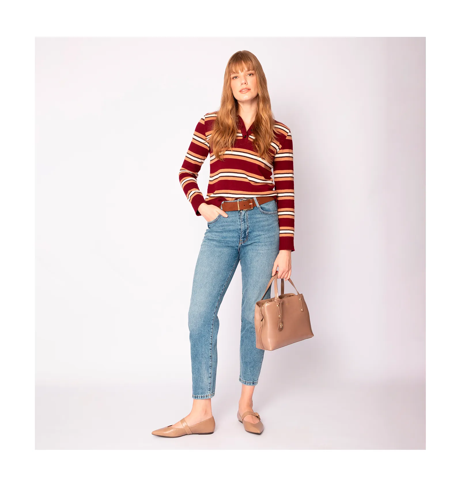 Bolsa Tote Couro Bege