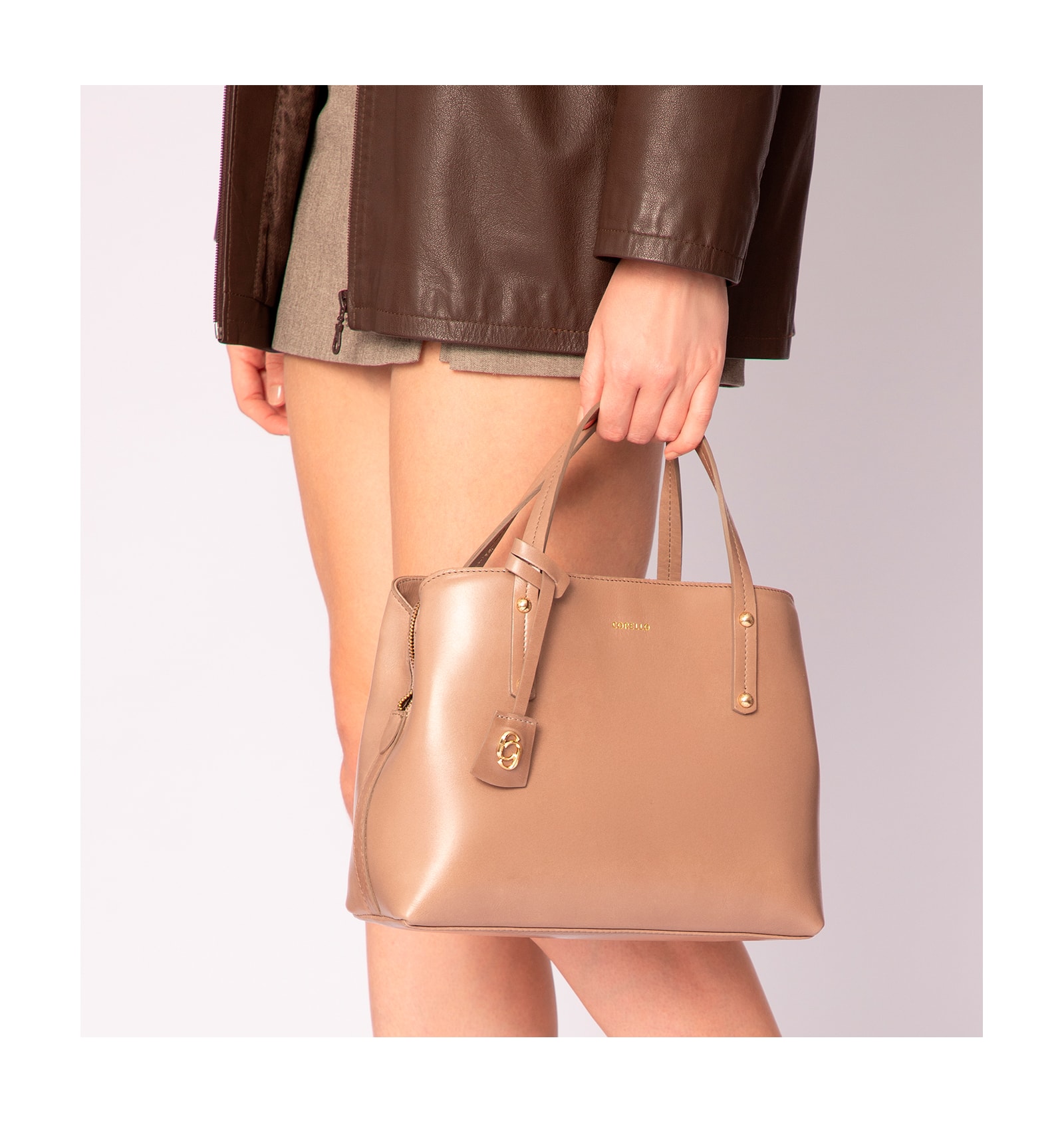 Bolsa Tote Couro Bege
