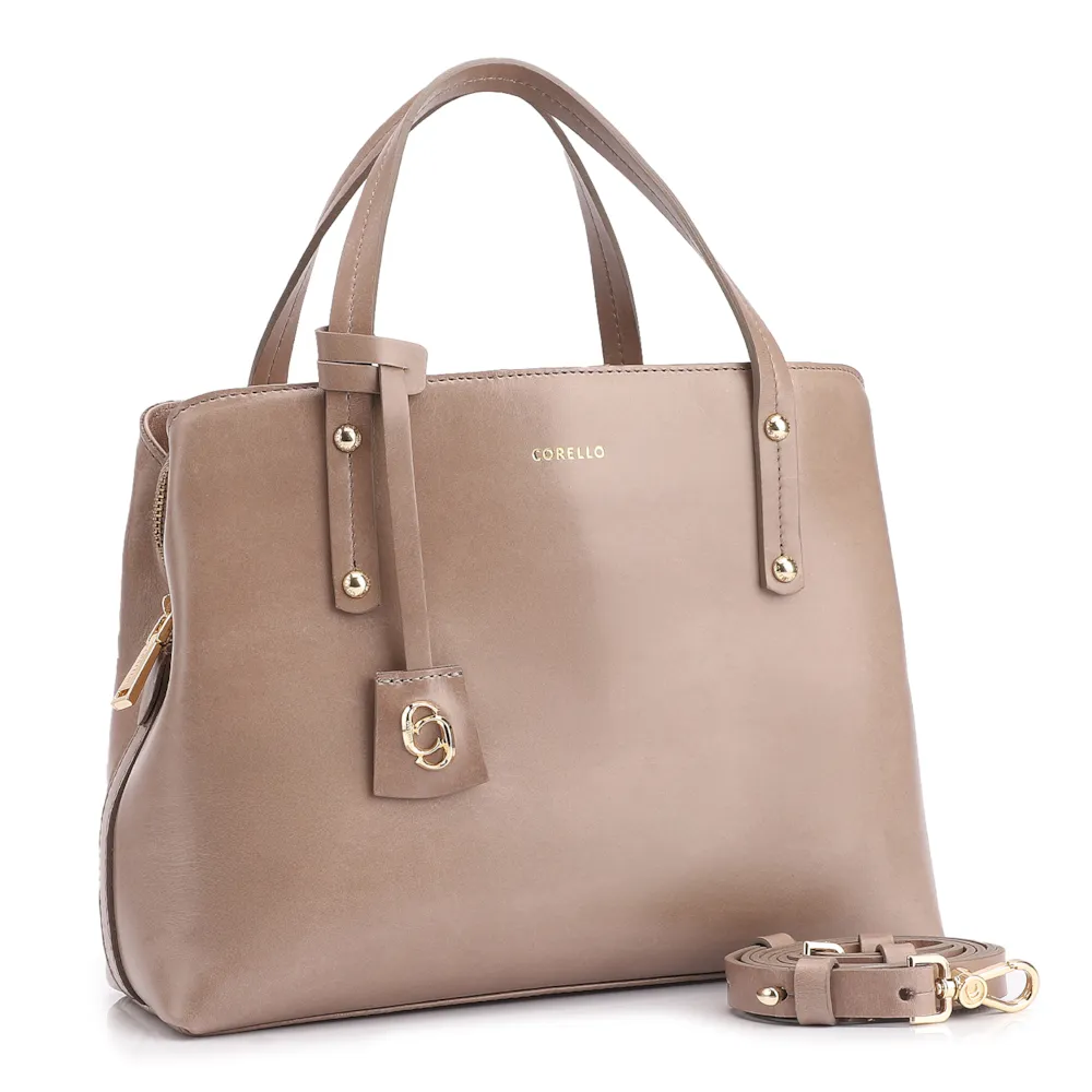 Bolsa Tote Couro Bege - imagem 3