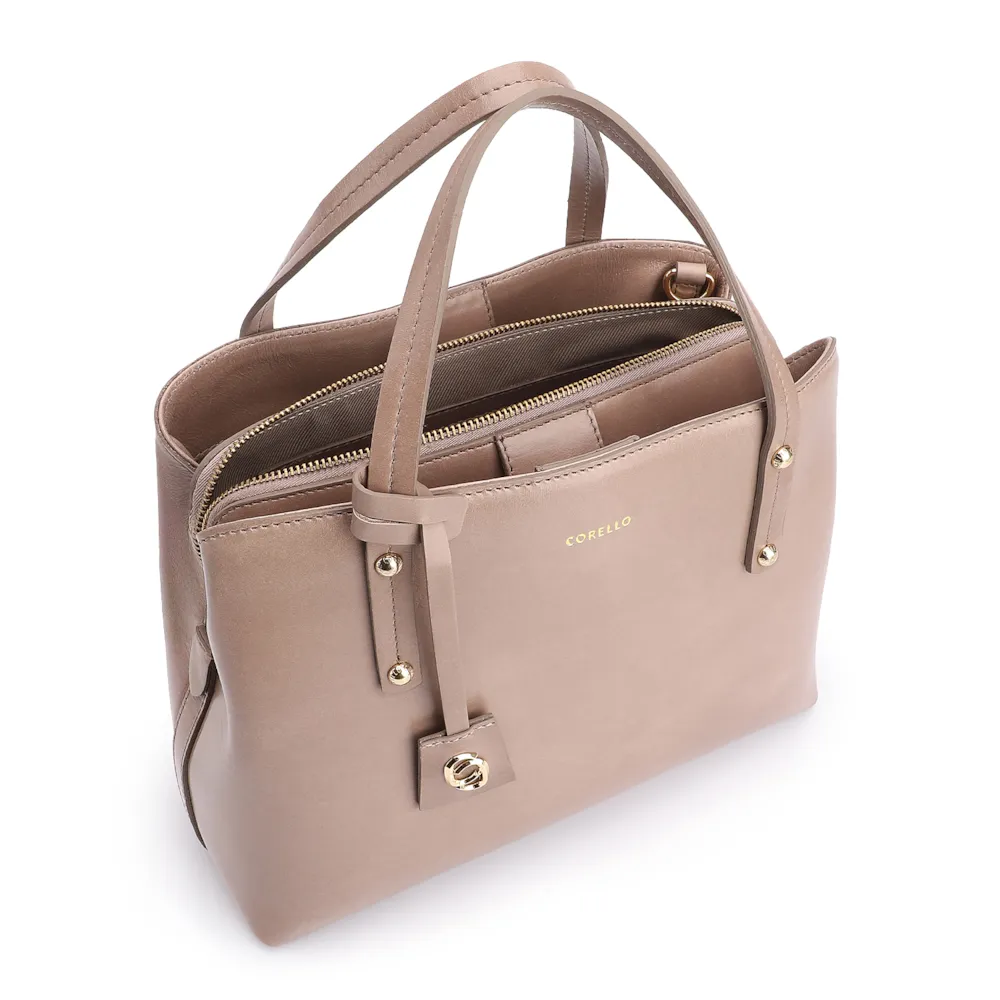 Bolsa Tote Couro Bege - imagem 4
