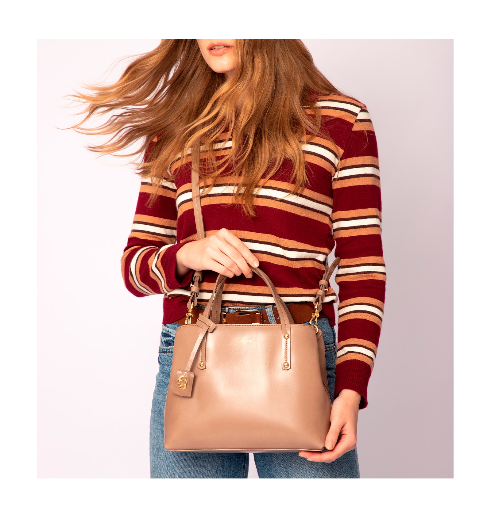 Bolsa Tote Couro Bege