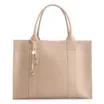 Bolsa Tote Couro Bege/Couro Lezard Bege - imagem 1