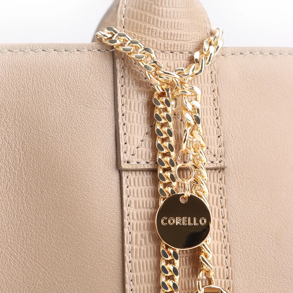 Bolsa Tote Couro Bege/Couro Lezard Bege - imagem 7
