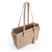 Bolsa Tote Couro Camurça/Couro Bege - imagem 5