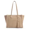 Bolsa Tote Couro Camurça/Couro Bege - imagem 1