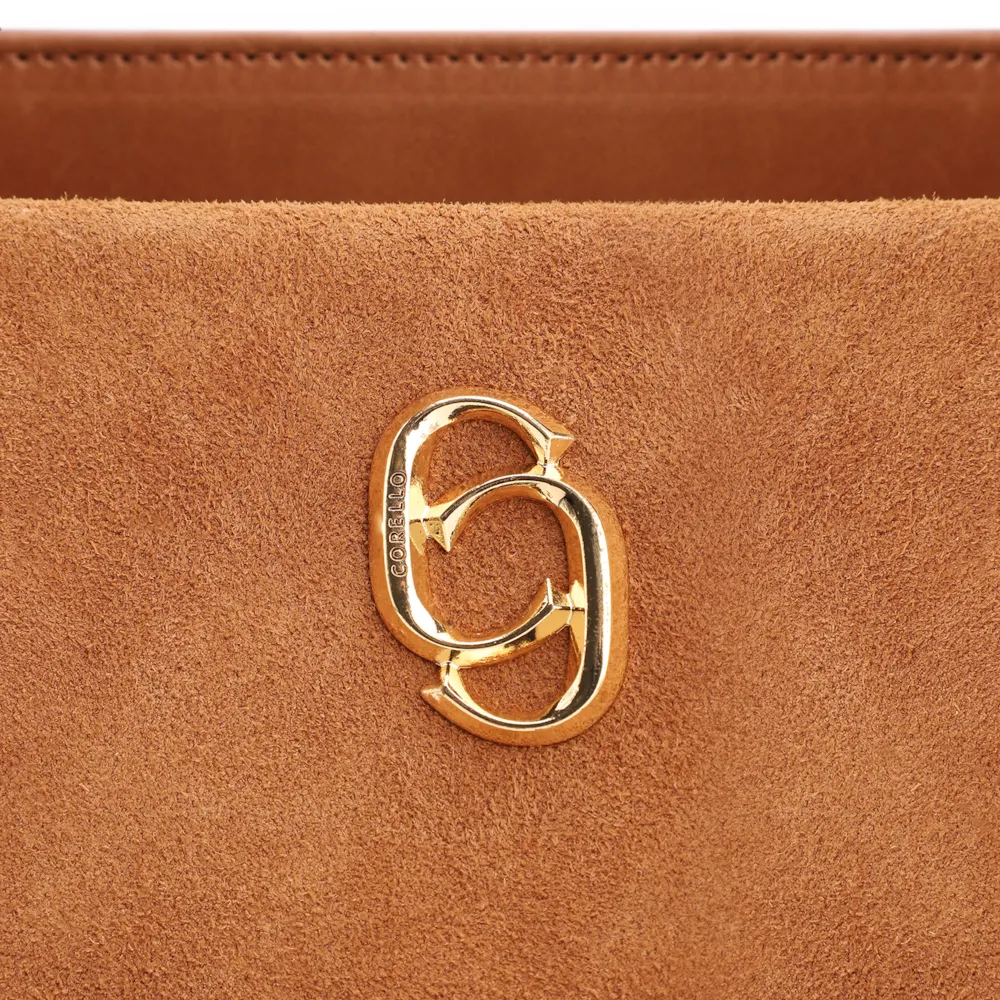 Bolsa Tote Couro Camurça/Couro Marrom - imagem 6