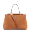 Bolsa Tote Couro Camurça/Couro Marrom - imagem 1