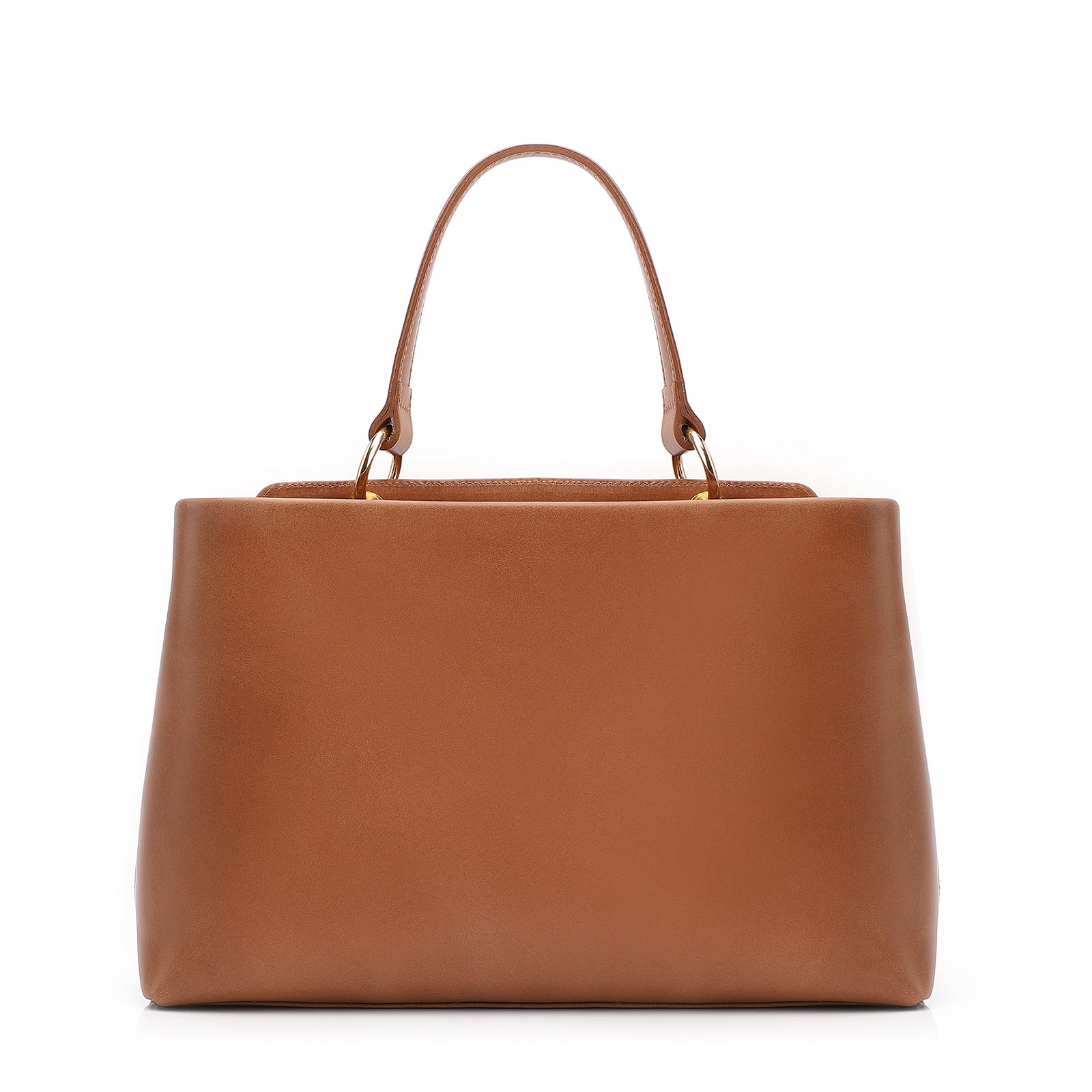 Bolsa Tote Couro Camurça/Couro Marrom