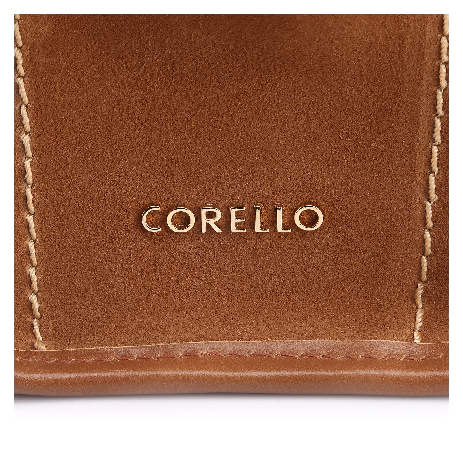 Bolsa Tote Couro Camurça/Couro Marrom