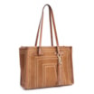 Bolsa Tote Couro Camurça/Couro Marrom - imagem 2