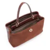 Bolsa Tote Couro Camurça/Couro Marrom Escuro - imagem 4