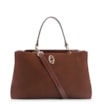 Bolsa Tote Couro Camurça/Couro Marrom Escuro - imagem 1