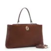 Bolsa Tote Couro Camurça/Couro Marrom Escuro - imagem 2