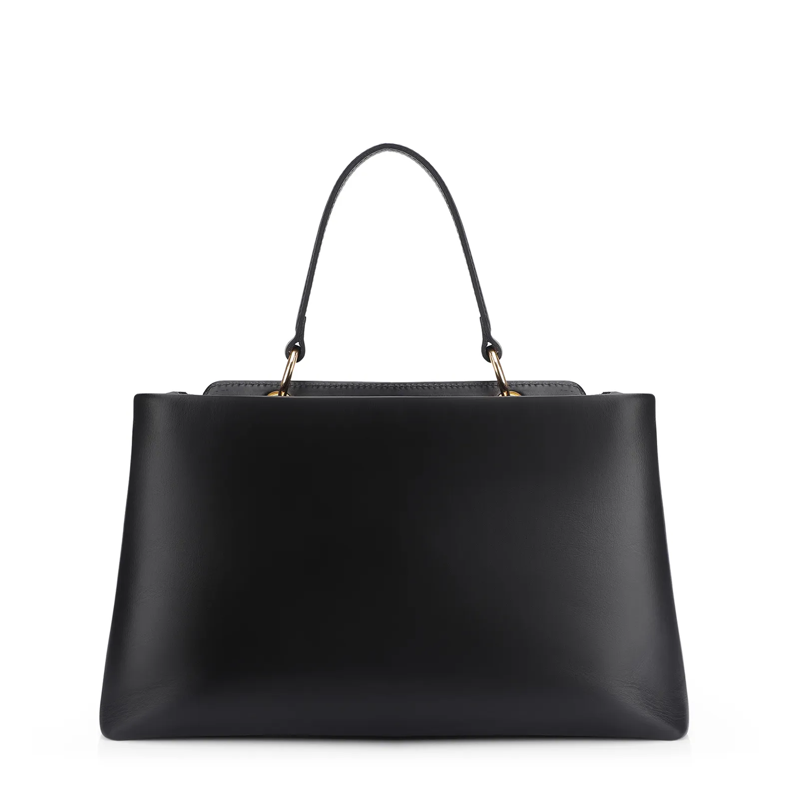 Bolsa Tote Couro Camurça/Couro Preto