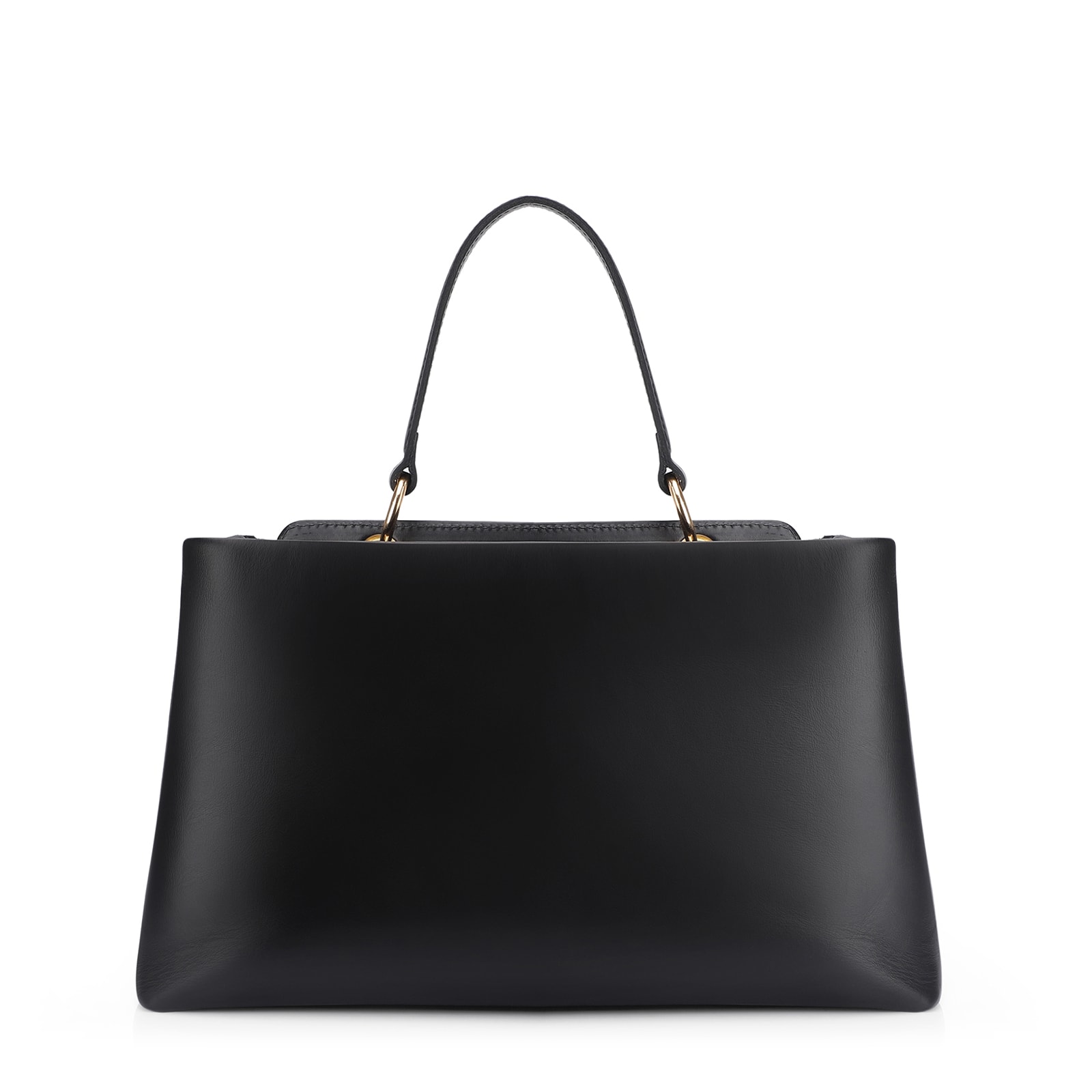 Bolsa Tote Couro Camurça/Couro Preto