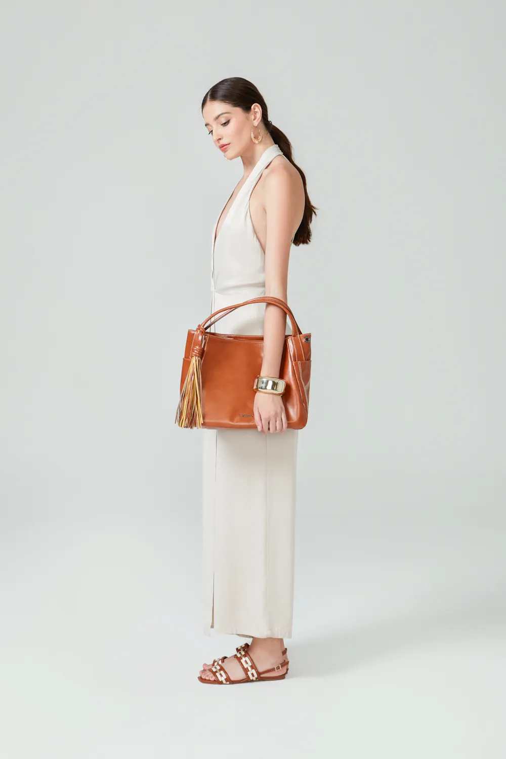 Bolsa Tote Couro Caramelo - imagem 10