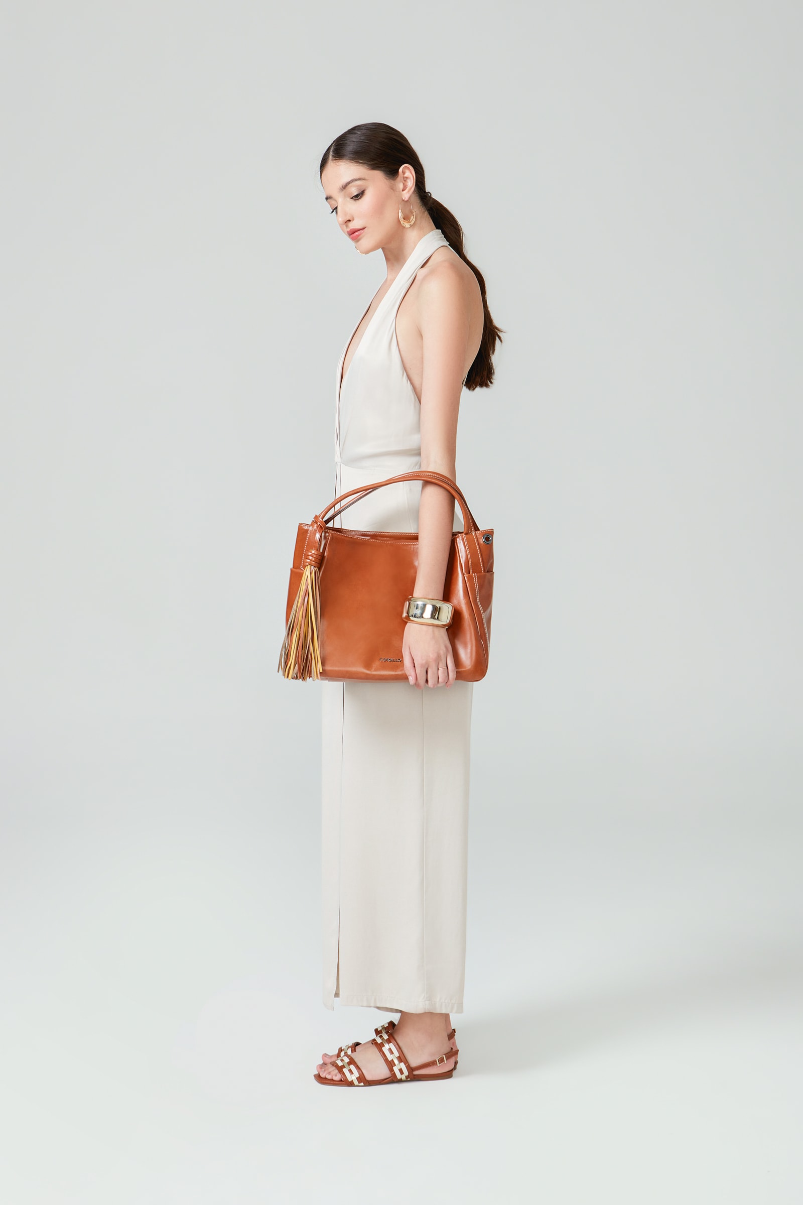 Bolsa Tote Couro Caramelo